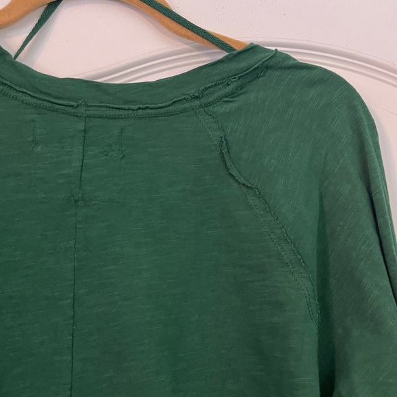 We The Free Arden Long Sleeve T-Shirt Sz Small Oversized Uncut Emerald NWT - Picture 8 of 11